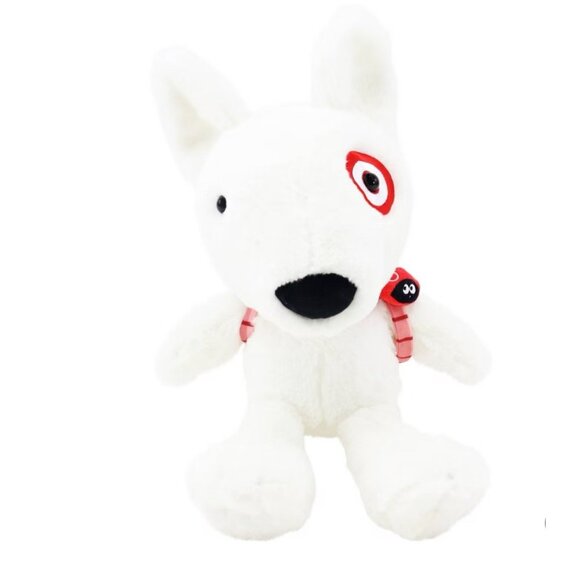 NEW! Target Bullseye Plush Stuffed Dog With Backpack & Ladybug 10" - Picture 2 of 9